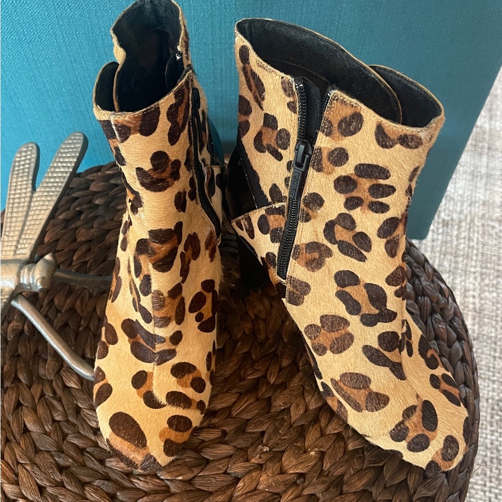 TSUBO Leopard Print Ankle Boots